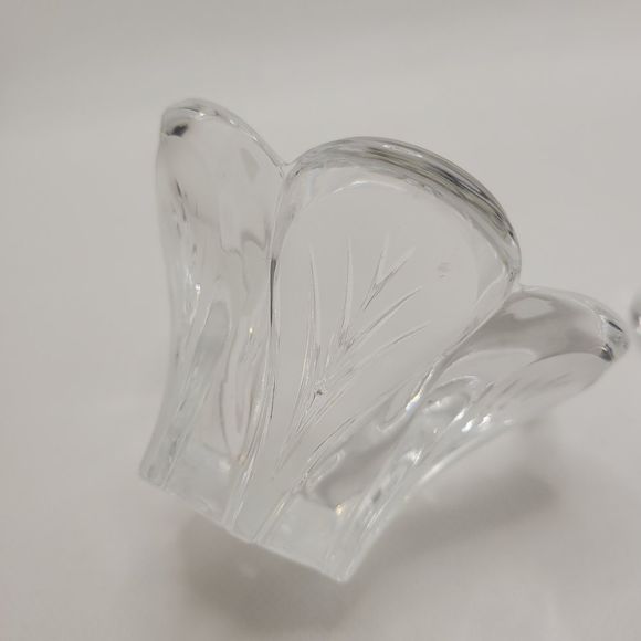 Genuine Lead Crystal d'Arques France Daisy Candlestick Holder Tapers  Set of 2 - Picture 7 of 14